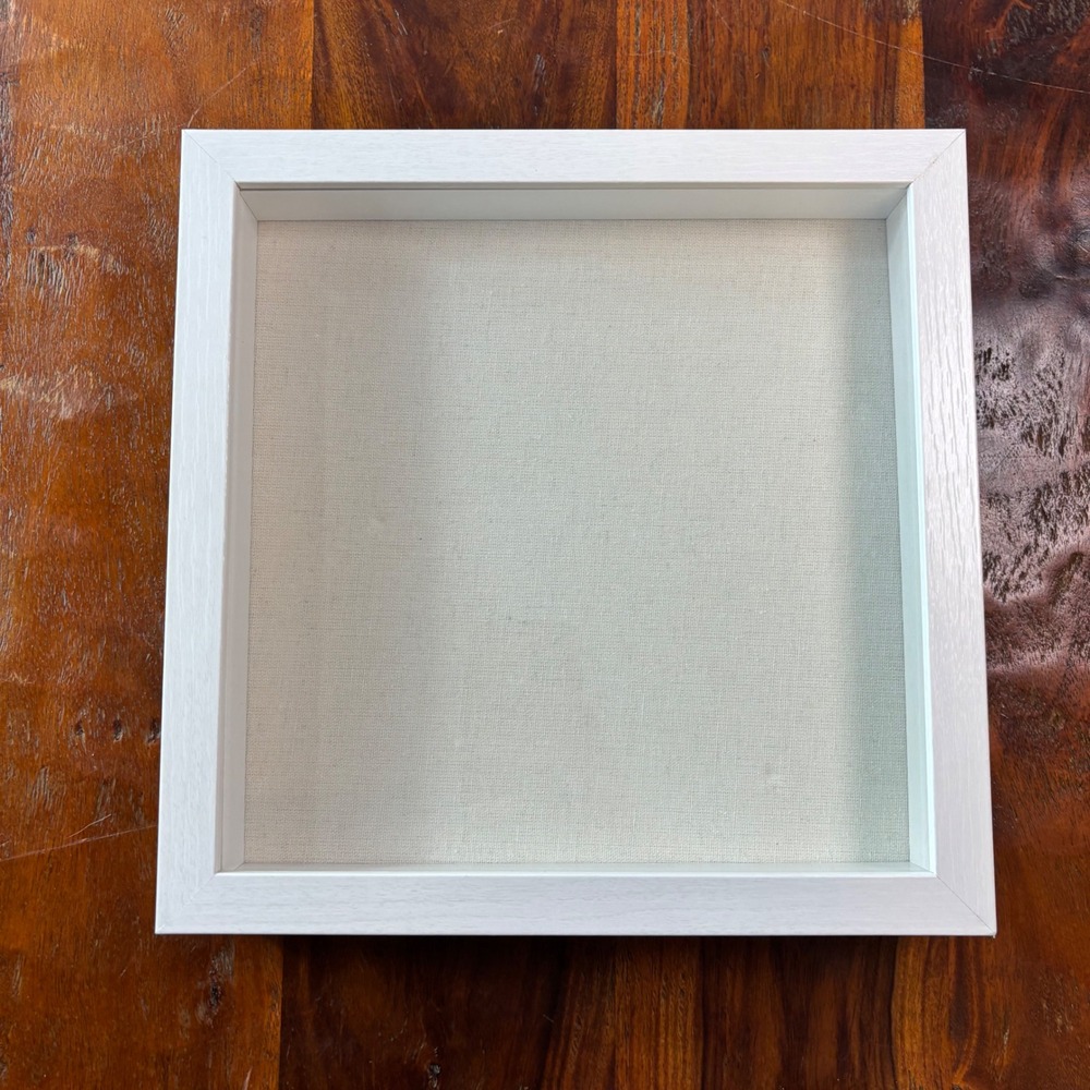 White Wood Square Shadow Box Frame 10x10 Deep Display Case Craft Supply